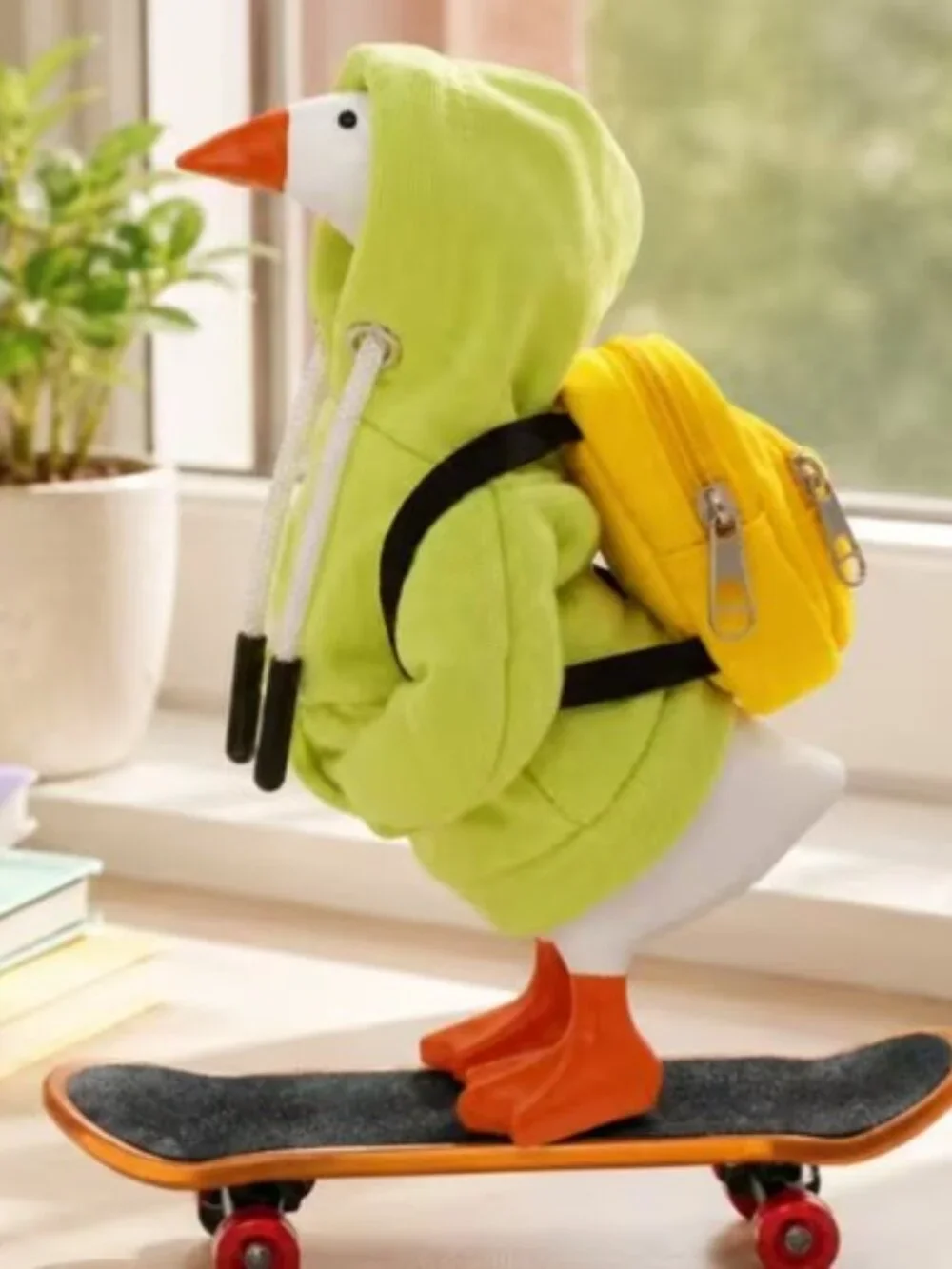 New Goose or Duck with Hoodie, Backpack, and Skateboard